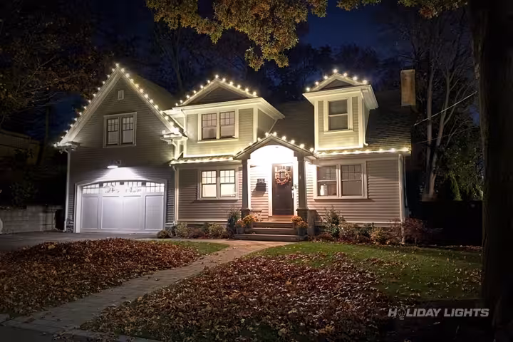 Hanover MA home decorated with professional Christmas lights installation